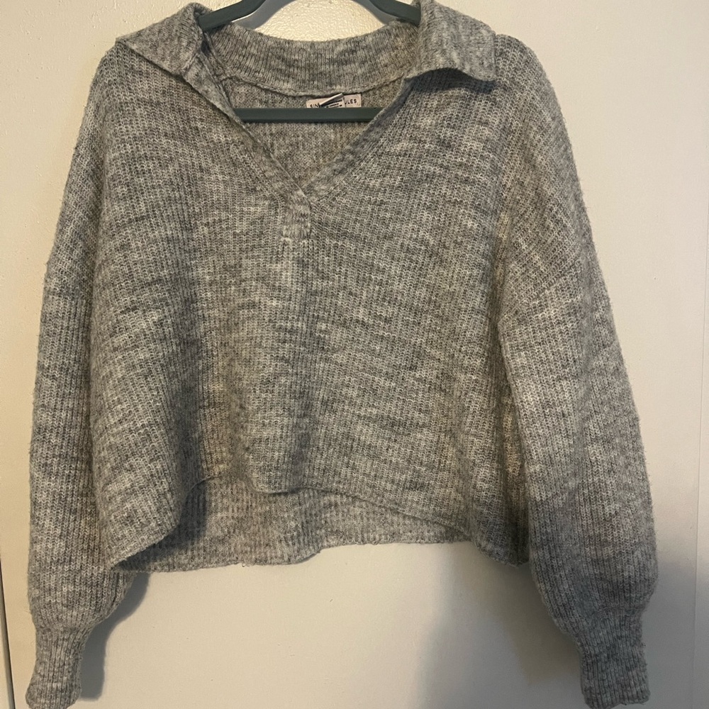 Sincerely Jules Gray V-Neck Sweater